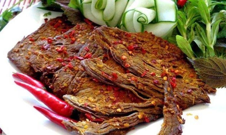 Thịt dê khô ướp tỏi